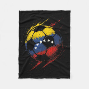 venezolanische Flagge Fußball Byll - Fußbyll Spiel Fleecedecke
