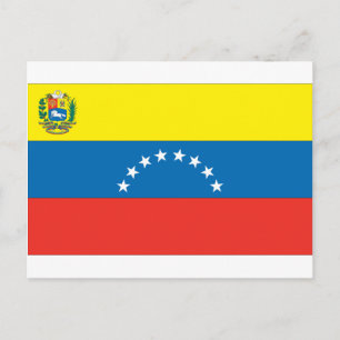 venezolanische Flagge Postkarte
