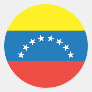 venezolanische Flagge Runder Aufkleber