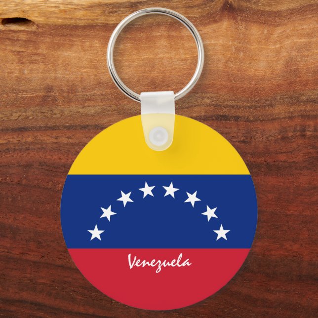 Venezolanische Flagge & Venezuela Patrioten / Spor Schlüsselanhänger (Vorderseite)