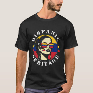Venezolanische Frauen und Flaggen im hispanischen T-Shirt