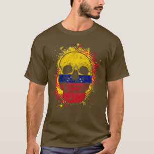 Venezolanischer Flaggenschädel T-Shirt
