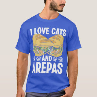venezolanischer Lebensmittel Katzenbesitzer Arepas T-Shirt