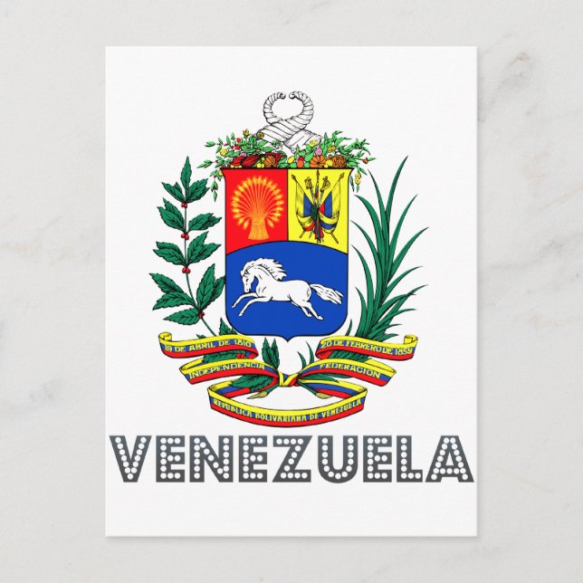 venezolanisches Emblem Postkarte (Vorderseite)
