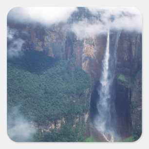 Venezuela, Angel Falls, Canaima-Nationalpark Quadratischer Aufkleber