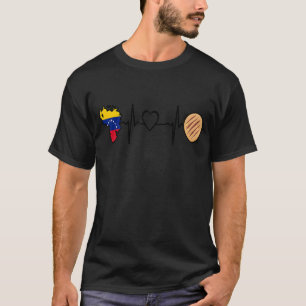 Venezuela Arepa Heartbeat Arepas Venezuelische Fla T-Shirt
