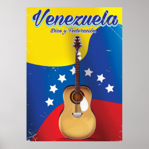 Venezuela Dios y Federación Reiseposter Poster