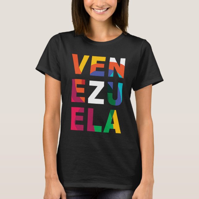 Venezuela farbenfroh T-Shirt (Vorderseite)