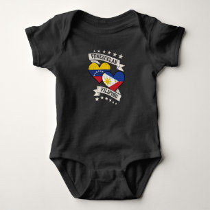 Venezuela Filipino Herzflags Venezuela Philippinen Baby Strampler