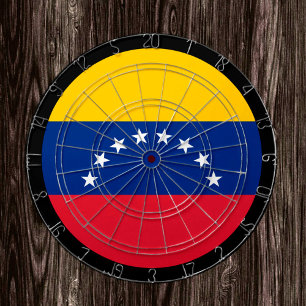 Venezuela Flag Dartboard & Dartboard / Spielbrett Dartscheibe
