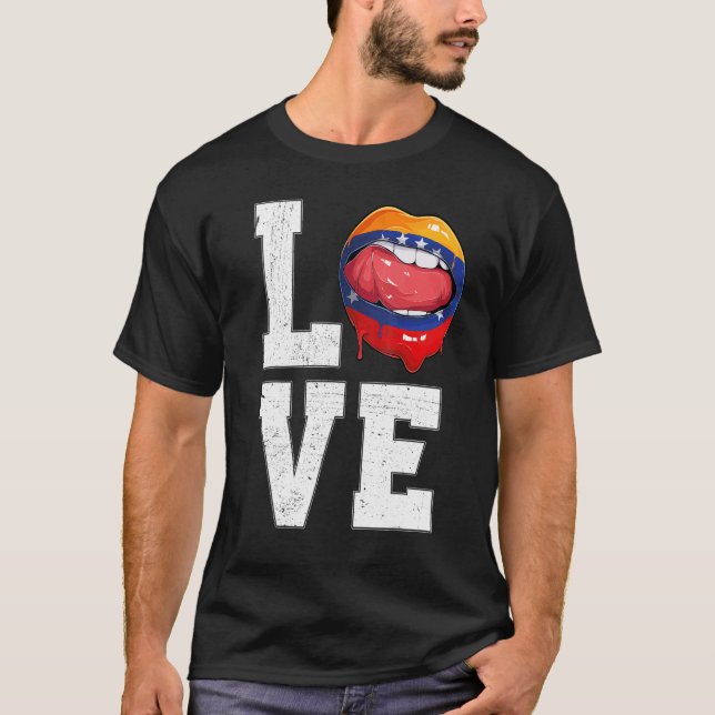 Venezuela Flag Fußball-Fan Liebe Venezuela T-Shirt (Vorderseite)