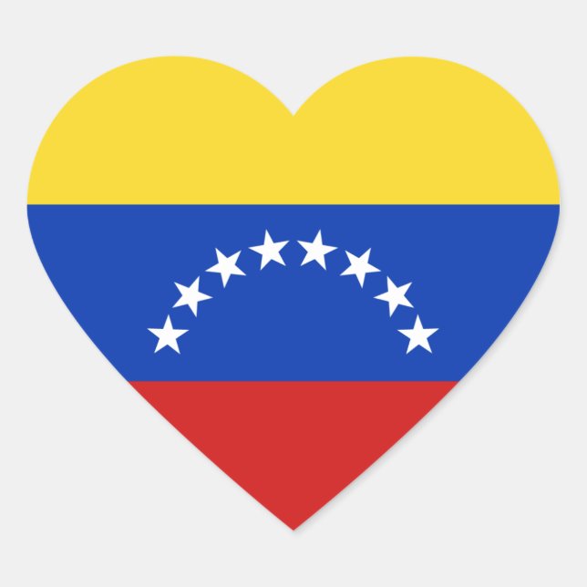 Venezuela Flag Heftsticker Herz-Aufkleber (Vorderseite)