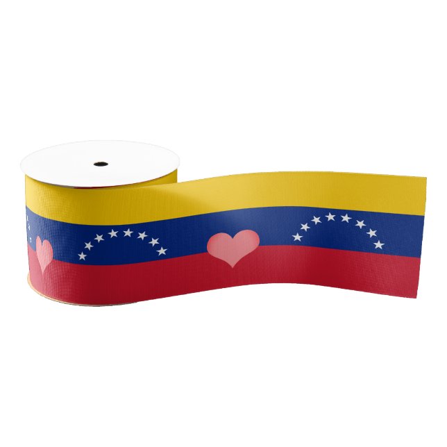 Venezuela Flag & Herz, Liebe Venezuela /Sport Ripsband (Spule)