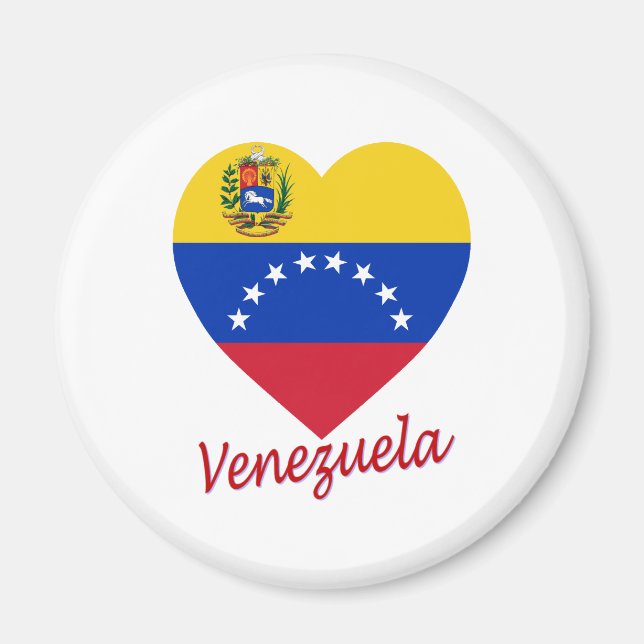 Venezuela Flag Herz Magnet (Vorne)