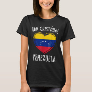 Venezuela Flag Herz San Cristobal Stadt T-Shirt