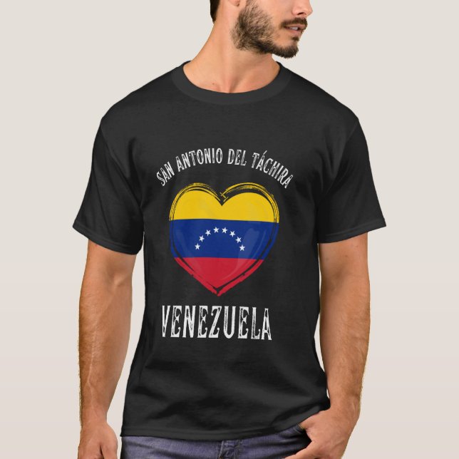 Venezuela Flag Herzstück San Antonio Del Tachira S T-Shirt (Vorderseite)