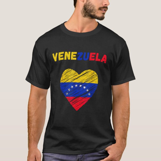 Venezuela Flag Holiday Venezuela Herz Venezuelas T-Shirt (Vorderseite)
