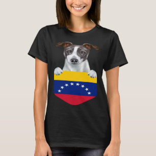 Venezuela Flag Italienischer Grauhund Hund in Pock T-Shirt