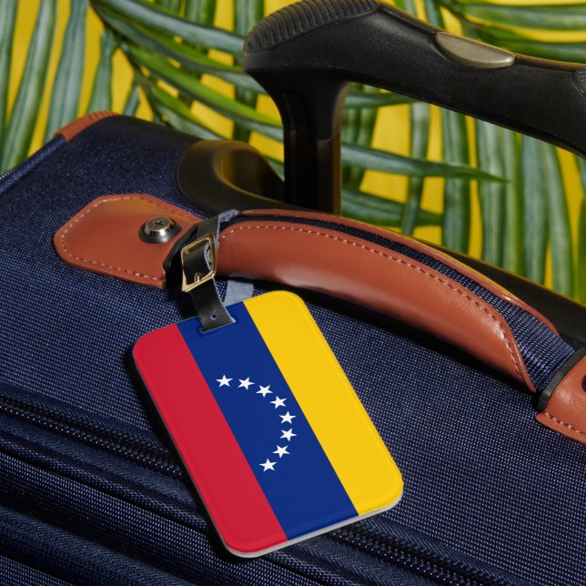 Venezuela flag personalized travel luggage tag gepäckanhänger (Vorderseite Insitu 1)