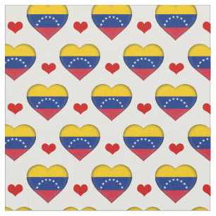 Venezuela Flag Red Heart Fashion Fabric/Venezuela Stoff
