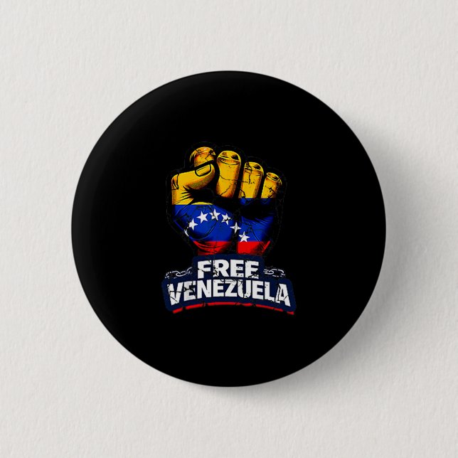 Venezuela Flag Venezuela Libre 2026  Button (Vorderseite)