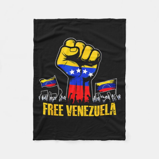 Venezuela Flag Venezuela Libre 2026  Fleecedecke (Vorderseite)