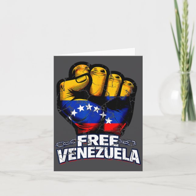 Venezuela Flag Venezuela Libre 2026  Karte (Vorderseite)