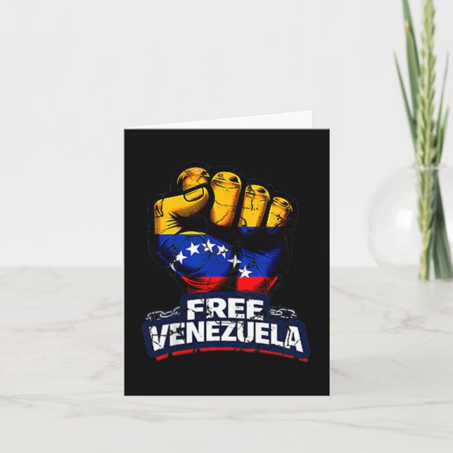 Venezuela Flag Venezuela Libre 2026  Karte (Vorderseite)