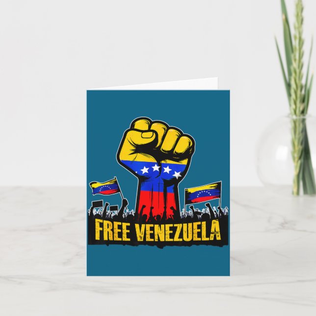 Venezuela Flag Venezuela Libre 2026  Karte (Vorderseite)