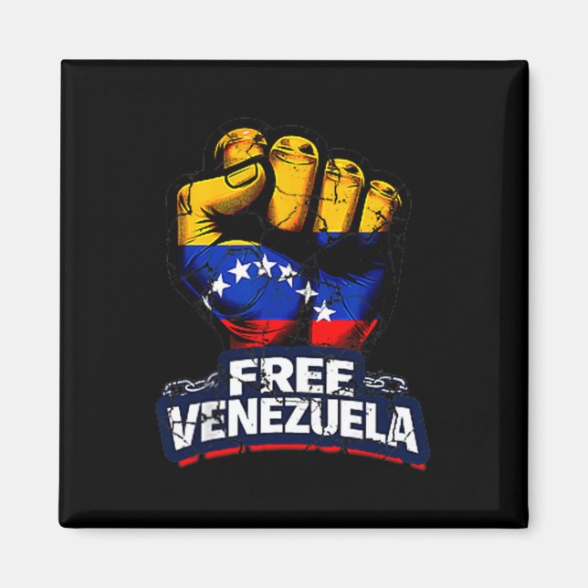 Venezuela Flag Venezuela Libre 2026  Magnet (Vorne)