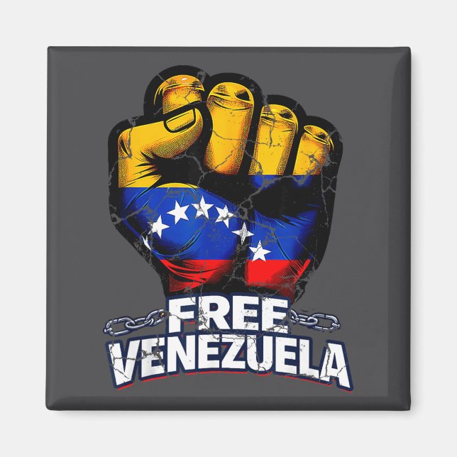 Venezuela Flag Venezuela Libre 2026  Magnet (Vorne)