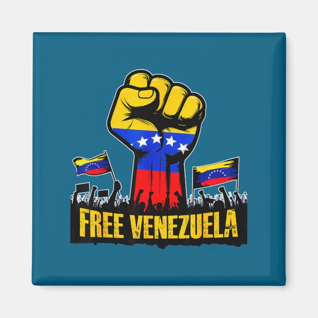 Venezuela Flag Venezuela Libre 2026  Magnet (Vorne)