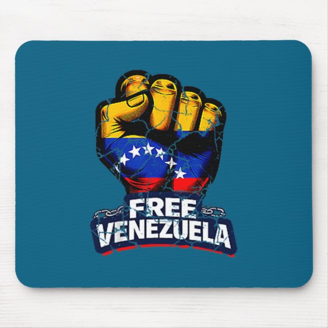 Venezuela Flag Venezuela Libre 2026  Mousepad (Vorne)