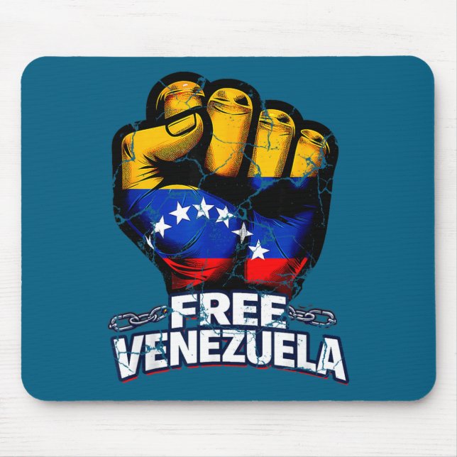 Venezuela Flag Venezuela Libre 2026  Mousepad (Vorne)