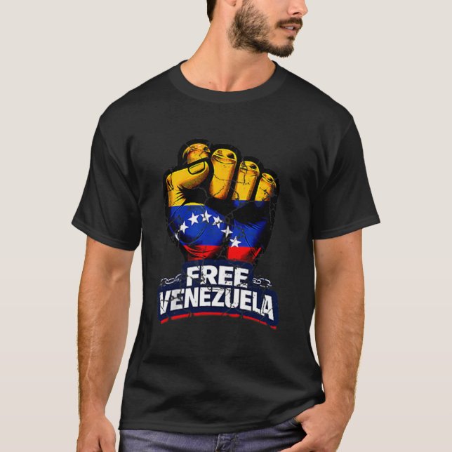 Venezuela Flag Venezuela Libre 2026  T-Shirt (Vorderseite)