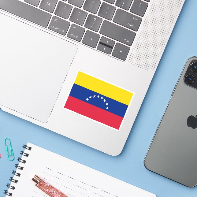 Venezuela flag vinyl stickers aufkleber (Laptop mit iPhone)