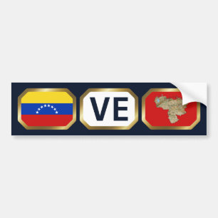 Venezuela-Flagge-Karte-Code-Aufkleber Autoaufkleber