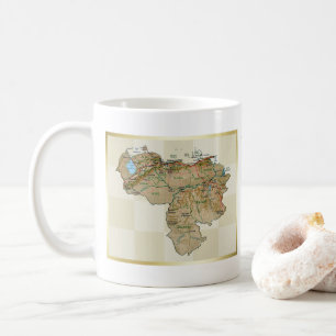 Venezuela-Flagge + Karte-Mug Kaffeetasse