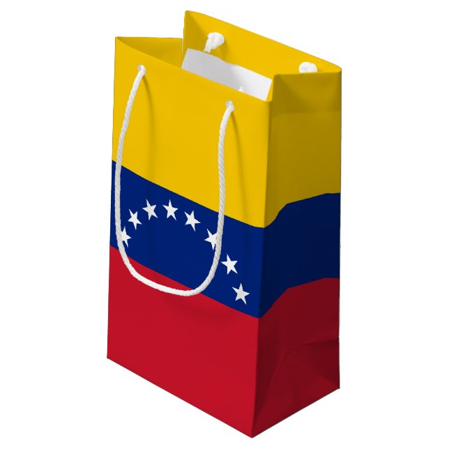 Venezuela-Flagge Kleine Geschenktüte (Rückseite Schrägansicht)