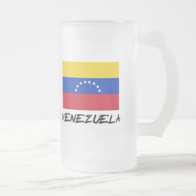 Venezuela-Flagge Mattglas Bierglas (Rechts)