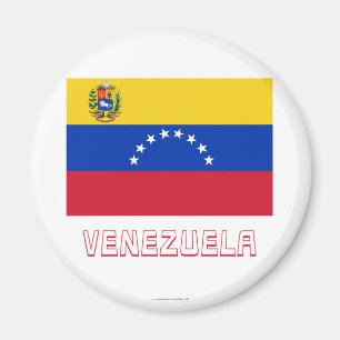 Venezuela Flagge mit Namen Magnet