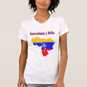 Venezuela Flagge mit Text Venezolana Y Bella T-Shirt