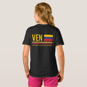 Venezuela-Flagge und ISO-Code Alpha 3-Design T-Shirt