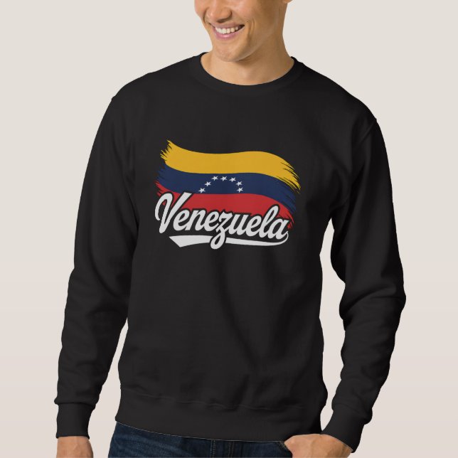 Venezuela-Flagge Venezolanischer Stolz Distressed  Sweatshirt (Vorderseite)