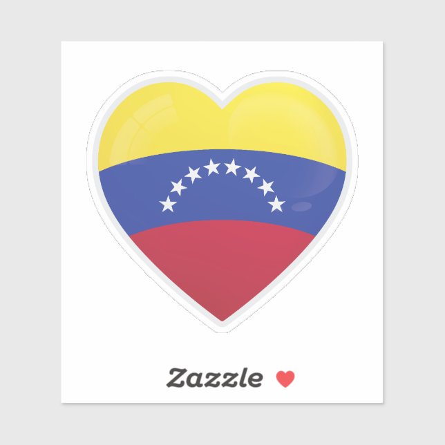 Venezuela Flaggen-Liebe-Symbol Aufkleber (Blatt)