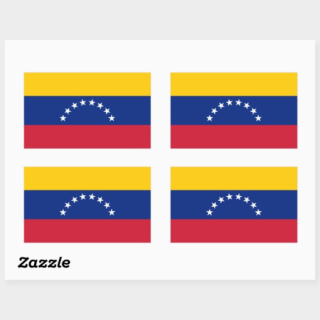 Venezuela-Flaggenaufkleber Rechteckiger Aufkleber (Blatt)