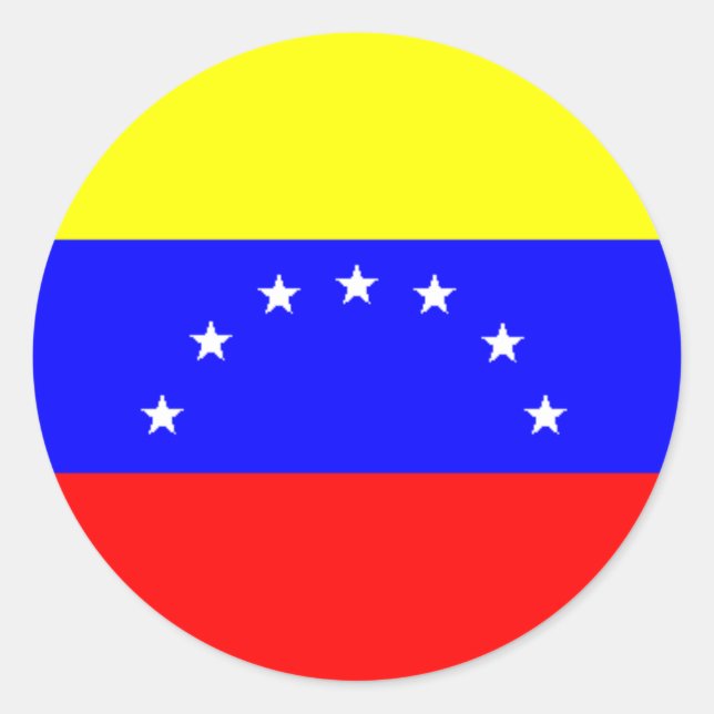Venezuela Flaggenaufkleber Runder Aufkleber (Vorderseite)