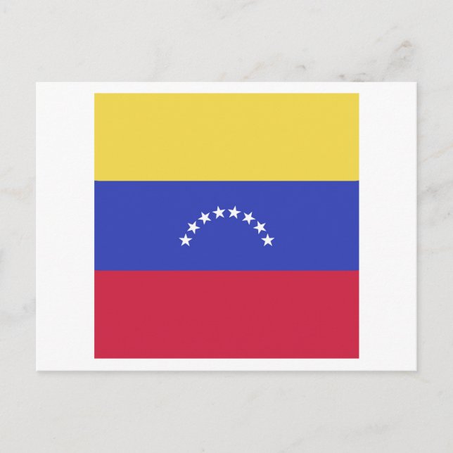 Venezuela-FlaggenEmblem Ankündigungspostkarte (Vorderseite)