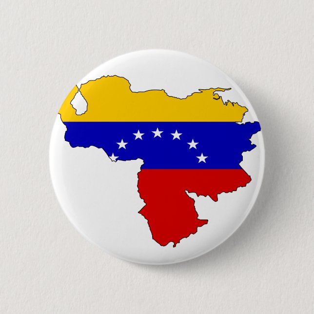 Venezuela-Flaggenkarte Button (Vorderseite)