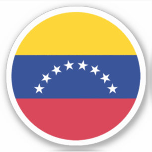 Venezuela Flaggenrundkleber Aufkleber